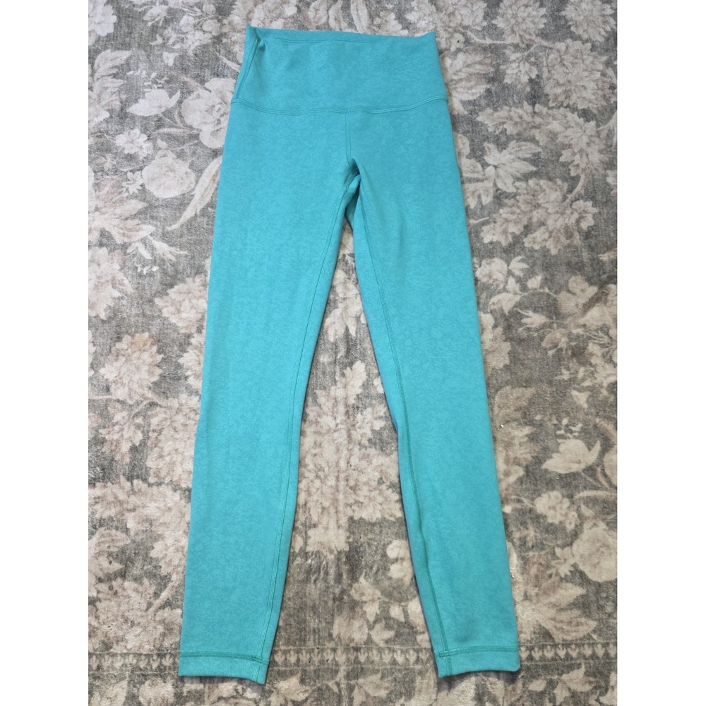 Lululemon Wunder Train HighRise Tight 25" Teal Turquoise Leggings LW5DLTS Size 4
